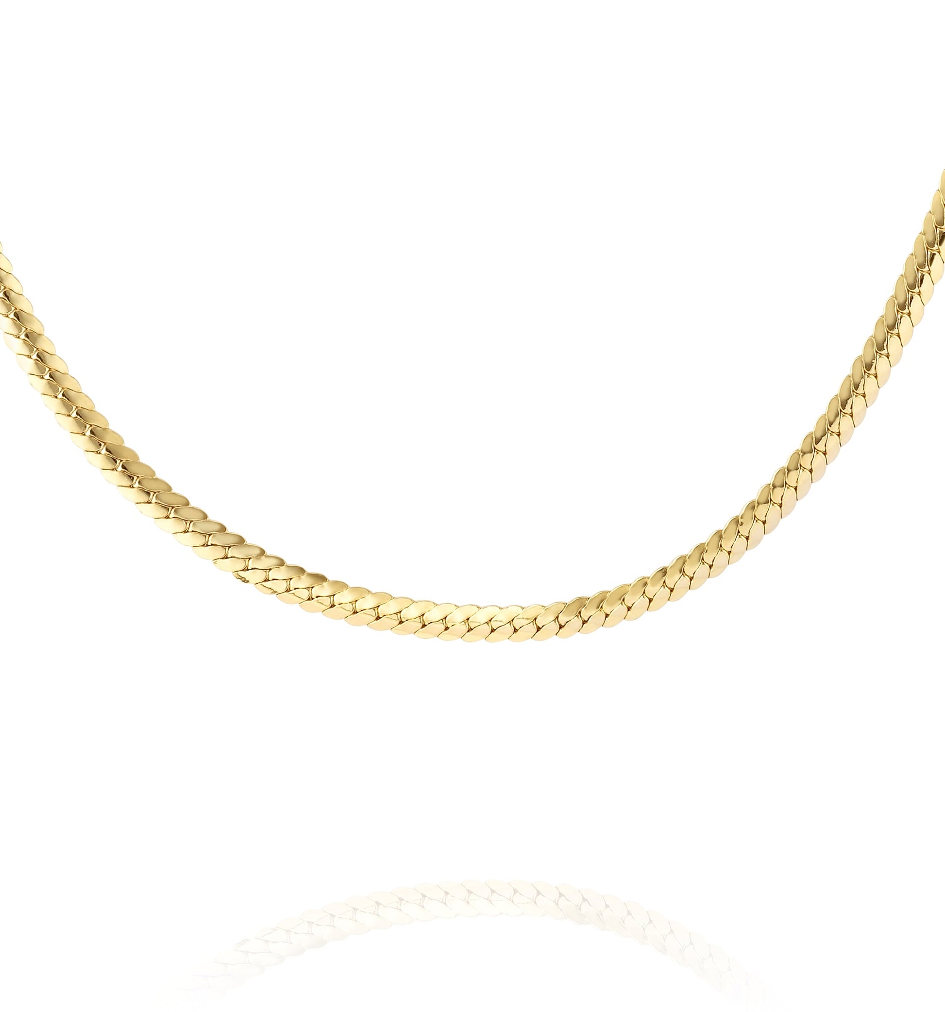 La Collana Snake in Argento 925 Placcata Oro 18K di Roma Gems - ROMA GEMS