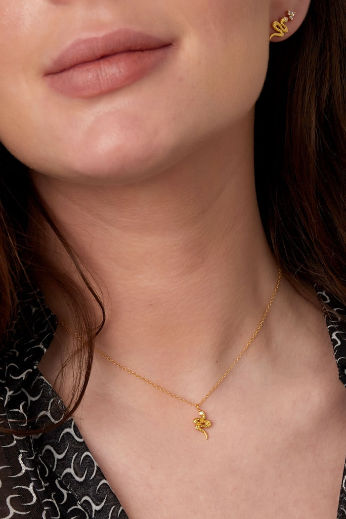 Collana con Pendente a Serpente in Argento Sterlingo 925 - Made in Italy - ROMA GEMS