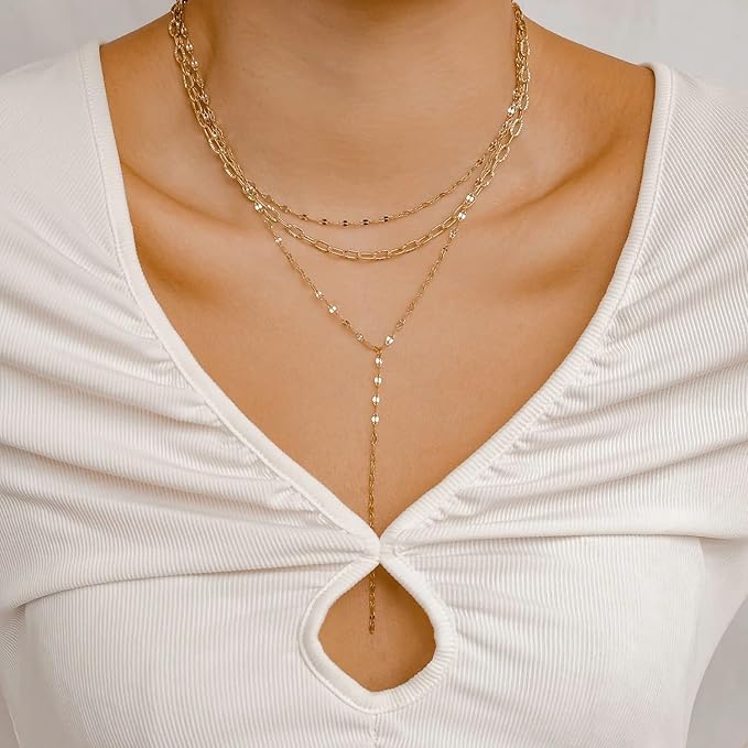 Collana Multifilo con Design a Y in Argento Sterlingo 925 - ROMA GEMS