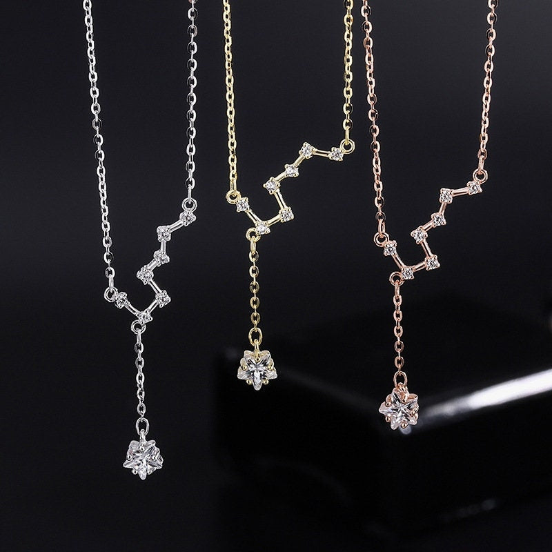 Collana con ciondolo Big Dipper North Star in argento Sterling 925 - ROMA GEMS