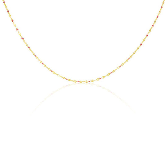 Collana in Argento 925 Placcata Oro 18k con Dettagli Colorati  – Raffinatezza Moderna - ROMA GEMS