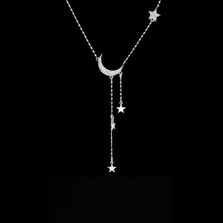 Collana con nappine a strati Moon Star in argento Sterling 925 - ROMA GEMS