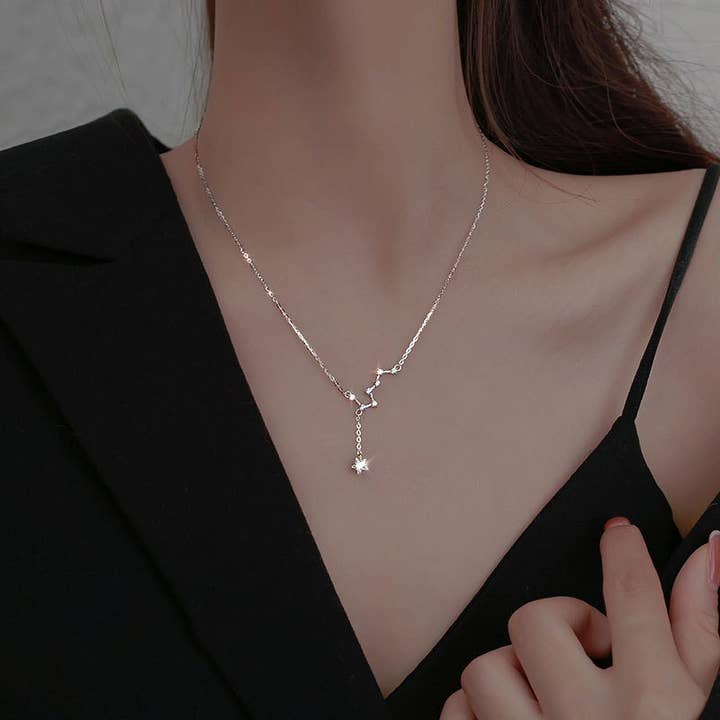 Collana con ciondolo Big Dipper North Star in argento Sterling 925 - ROMA GEMS