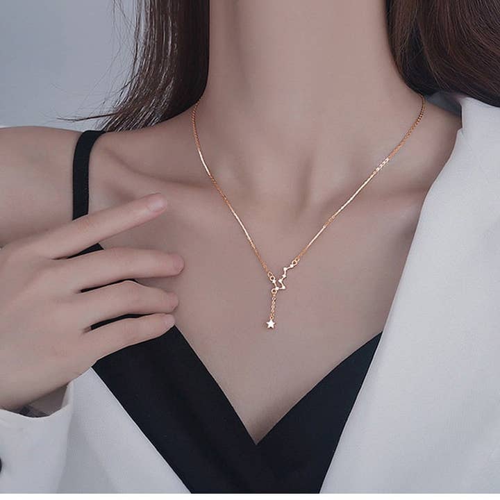 Collana con ciondolo Big Dipper North Star in argento Sterling 925 - ROMA GEMS