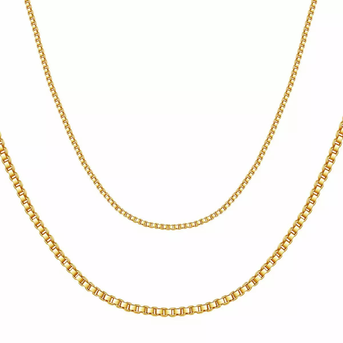 Collana in Argento Sterlingo 925 Placcato Oro - Maglia Veneziana - ROMA GEMS