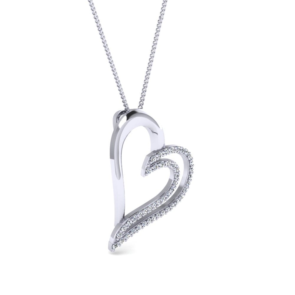 Collana in Argento Sterlingo con Pendente a Cuore - ROMA GEMS